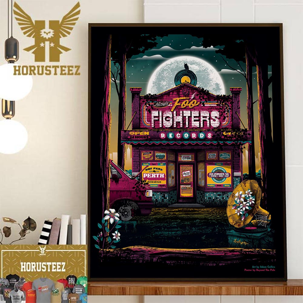 Foo Fighters Show At HBF Park Perth Australia November 29th 2023 Wall Decor Poster Canvas