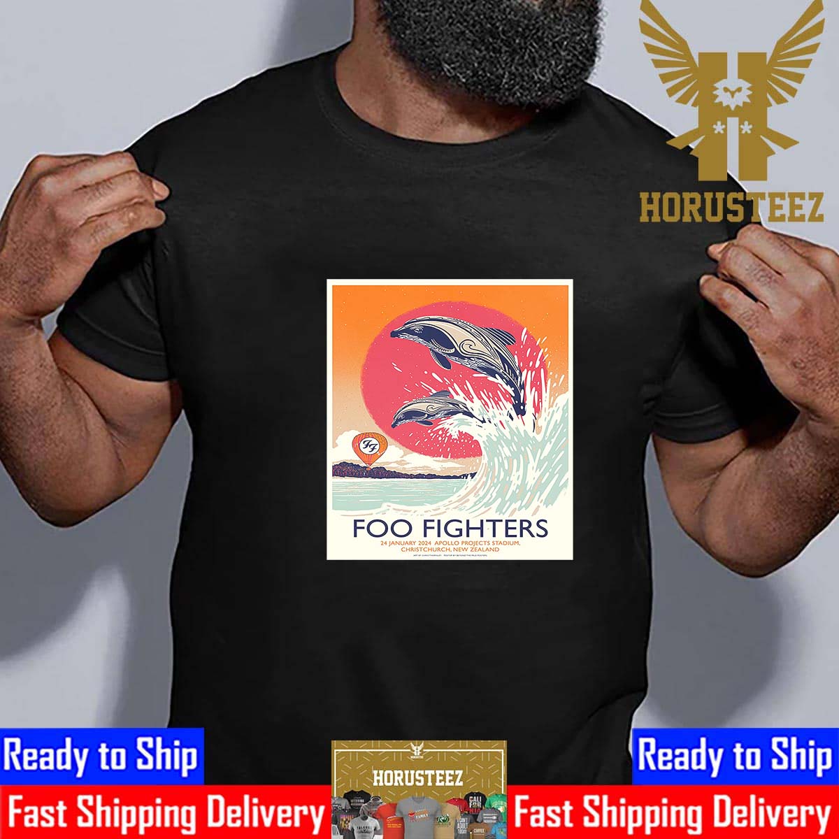 Foo Fighters Show Tonight at Apollo Projects Stadium Christchurch New Zealand January 24th 2024 Vintage T-Shirt