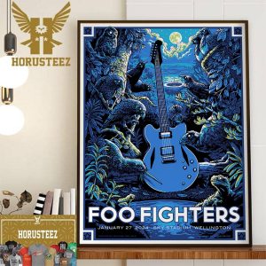 Foo Fighters Times Like These And Generator January 27th 2024 at Sky Stadium Wellington Wall Decor Poster Canvas