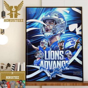 For The First Time In 31 Seasons Detroit Lions Are Headed To The NFC Championship Game Wall Decor Poster Canvas