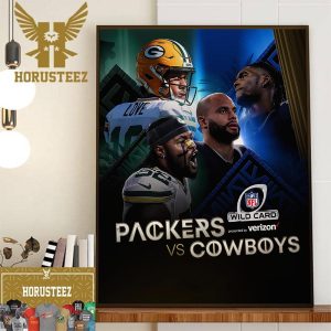 Green Bay Packers Vs Dallas Cowboys In NFL Wild Card Wall Decor Poster Canvas