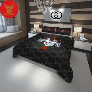 Gucci Black Sand Angry Cat Bedding Set