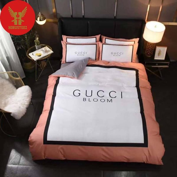 Gucci Bloom Fashion Logo Luxury Brand Bedding Set