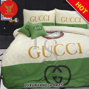 Gucci Catty Fashion Logo Luxury Brand Bedding Set