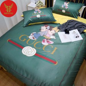 Gucci Disney Mickey Couple Luxury Brand Bedding Set