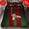 Gucci Golden Logo Luxury Brand Bedspread Duvet Bedding Set