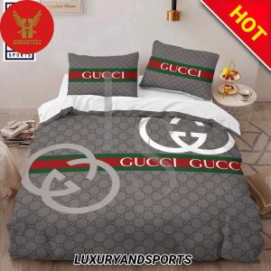 Gucci Grey Limited Luxury Brand Bedding Set