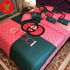 Gucci Logo Luxury Brand Bedding Set