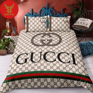 Gucci Logo Monogram Stripe Luxury Bedding Sets