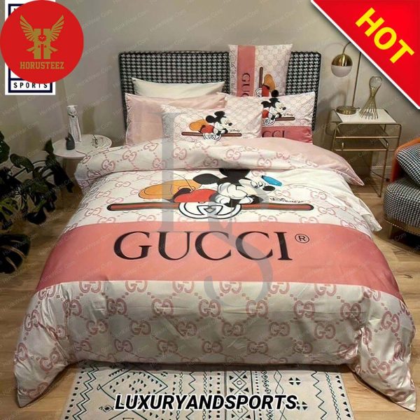 Gucci Mickey Disney In Monogram Bedding Set