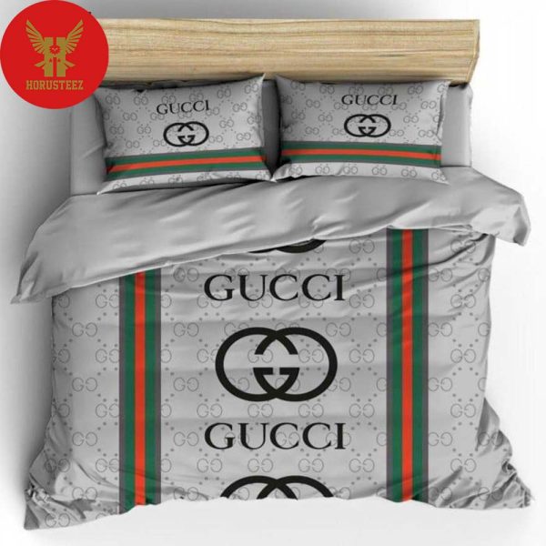 Gucci Silver Luxury Bedding Set