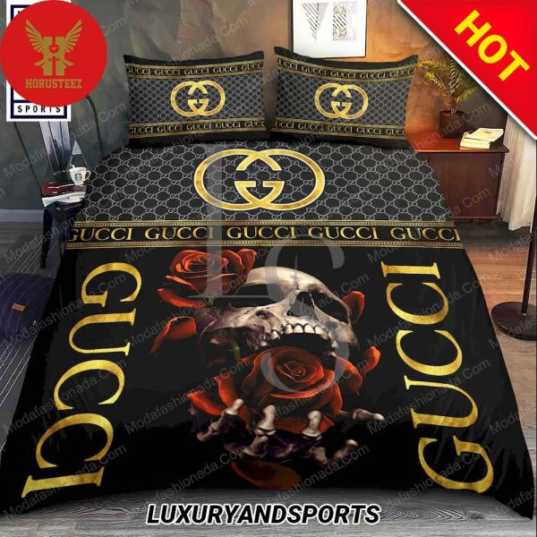 Gucci Skull And Roses Bedding Sets