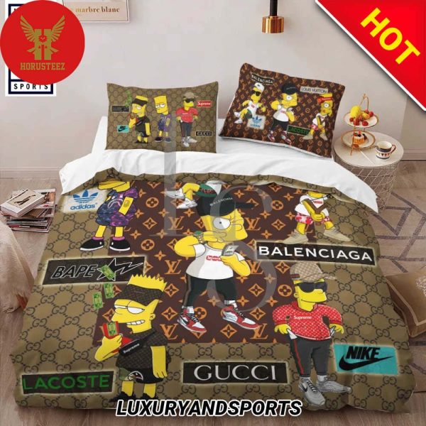 Gucci The Simpsons Limited Edition Luxury Brand Bedding Set