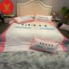 Gucci White Red And Black Stripe Luxury Brand High-End  Home Decor Bedding Set