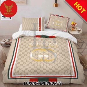 Gucci Yellow Luxury Brand Bedding Set