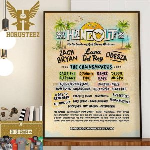 Hangout Music Fest On The Beaches of Gulf Shores Alabama May 17-19th 2024 Wall Decor Poster Canvas