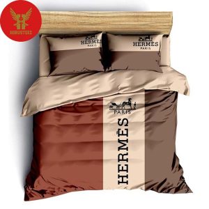 Hermes Brown Luxury Brand Fashion Bedding Set
