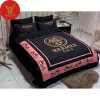 Hermes Brown Background White Pillow Luxury Brand High-End Bedding Set