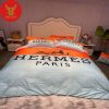 Hermes Paris Logo Luxury Brand Bedding Set