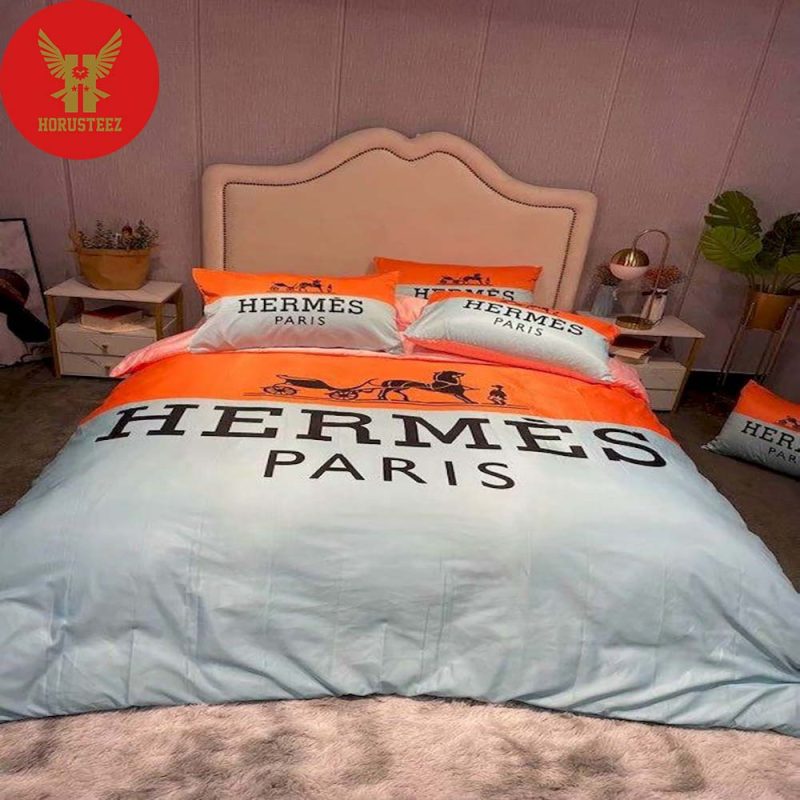 Hermes Paris Luxury Brand Bedding Sets - Horusteez