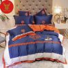 Hermes Paris Orange Duvet Logo In Orange Pillow Luxury Brand Type Bedding Sets