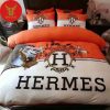 Hermes Paris White And Black Duvet And Pillow Luxury Brand Type Bedding Sets