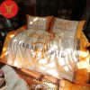 Hermes Paris White Logo Orange Background Orang Pillow Luxury Brand Type Bedding Sets