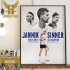 Jannik Sinner Mens Singles Champions Australian Open And Claim The First Grand Slam Title Wall Decor Poster Canvas