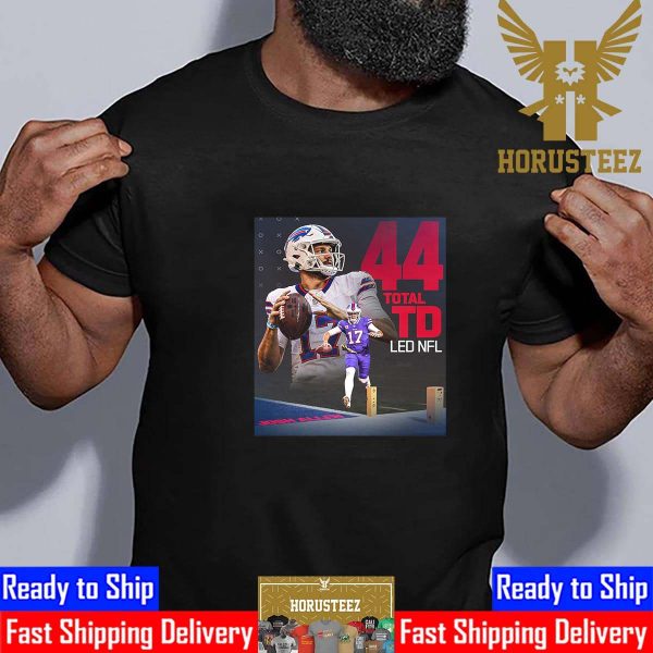 Josh Allen 44 Total TD Leader NFL Classic T-Shirt