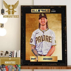 Josh Hader Winning 2023 All-MLB First Team Wall Decorations Poster Canvas