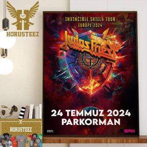 Judas Priest Invincible Shield Tour Europe At Parkorman Istanbul 24 July 2024 Wall Decor Poster Canvas