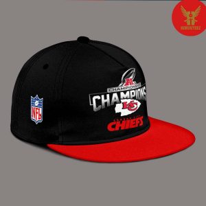 Kansas City Chiefs Advanced To The Super Bowl LVII Las Vegas With The AFC Champions NFL Playoffs Season 2023-2024 Classic Hat Cap Snapback