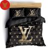Louis Vuitton, Louis Vuitton Bedding Set Black Luxury Brand Fashion Premium Merchandise Bedding Set