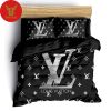 Louis Vuitton, Louis Vuitton Bedding Set Black Luxury Brand Fashion Premium Merchandise Bedding Set