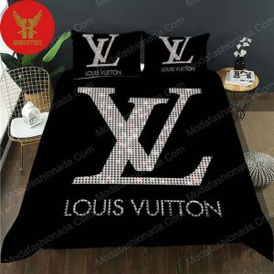 Louis Vuitton, Louis Vuitton Bedding Set Black Luxury Brand Model Merchandise Bedding Set