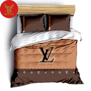 Louis Vuitton, Louis Vuitton Bedding Set Brown Luxury Brand Fashion Merchandise Bedding Set