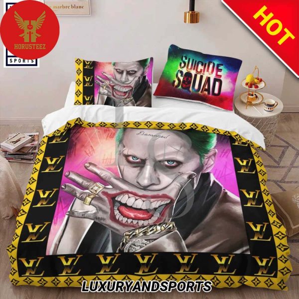 Louis Vuitton, Louis Vuitton Bedding Set Joker Suicide Squad Luxury Brand Bedding Set