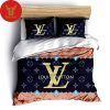 Louis Vuitton, Louis Vuitton Bedding Set New Hot Brown Luxury Brand Merchandise Bedding Set