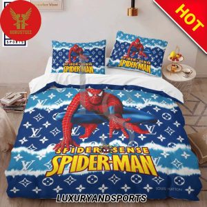 Louis Vuitton, Louis Vuitton Bedding Set Spider Man Luxury Brand Bedding Set