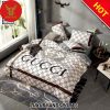 Luxury Gucci Floral Bee In Monogram Bedding Set