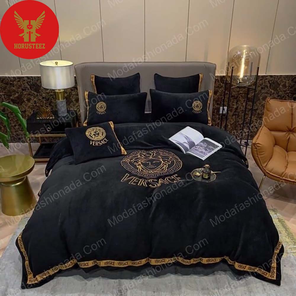 Luxury Versace Logo Brands Merchandise Bedding Set