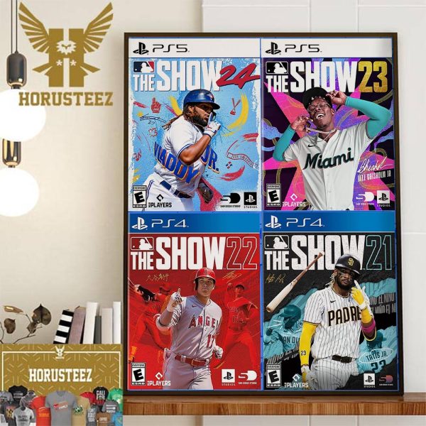 MLB The Show Cover From The Last Four Years 21 22 23 24 Wall Decor Poster Canvas