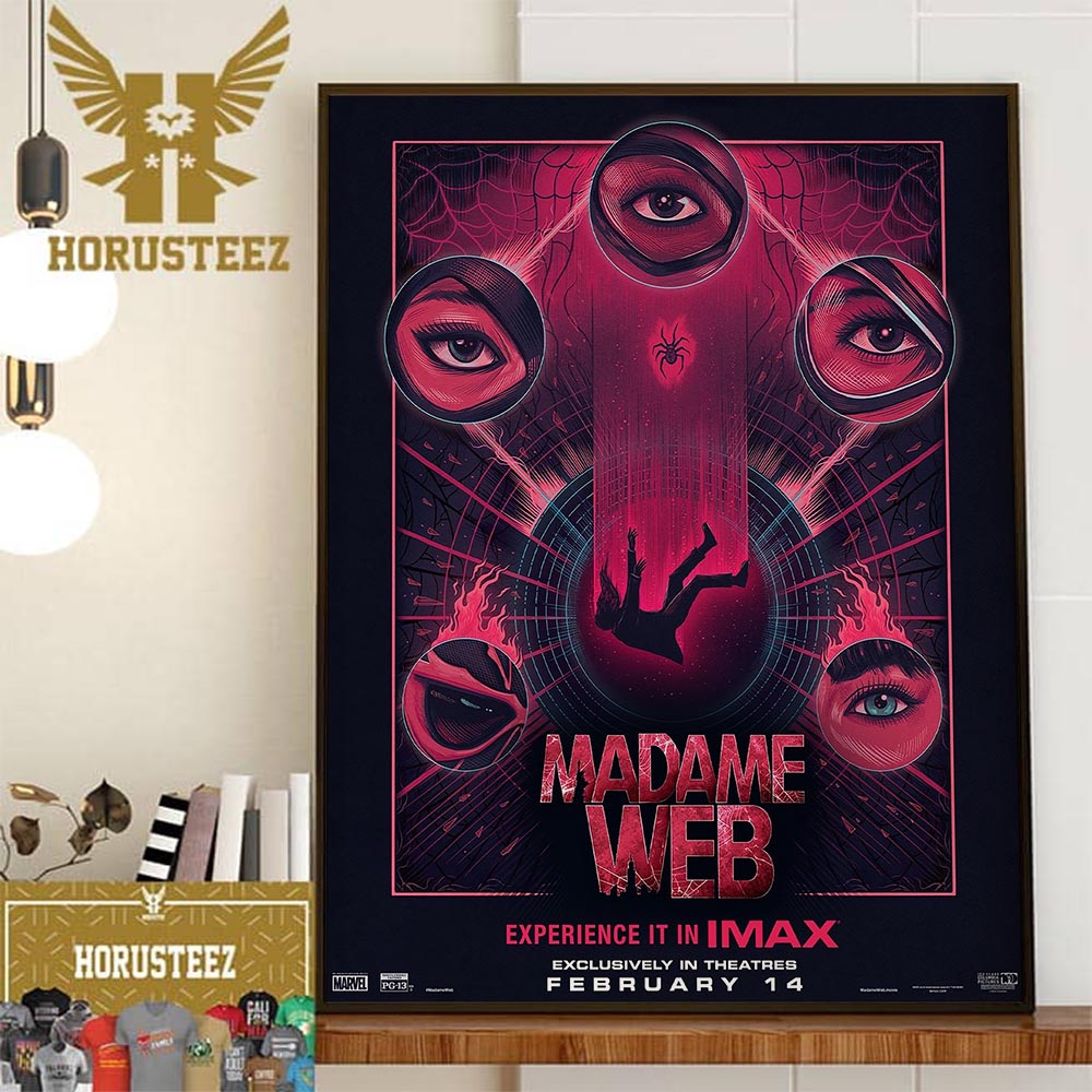 Madame Web Official Poster On Imax Film Releases February 14th 2024 Wall Decor Poster Canvas