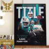 Miami Dolphins League Leaders With Tyreek Hill Raheem Mostert And Tua Tagovailoa Wall Decor Poster Canvas