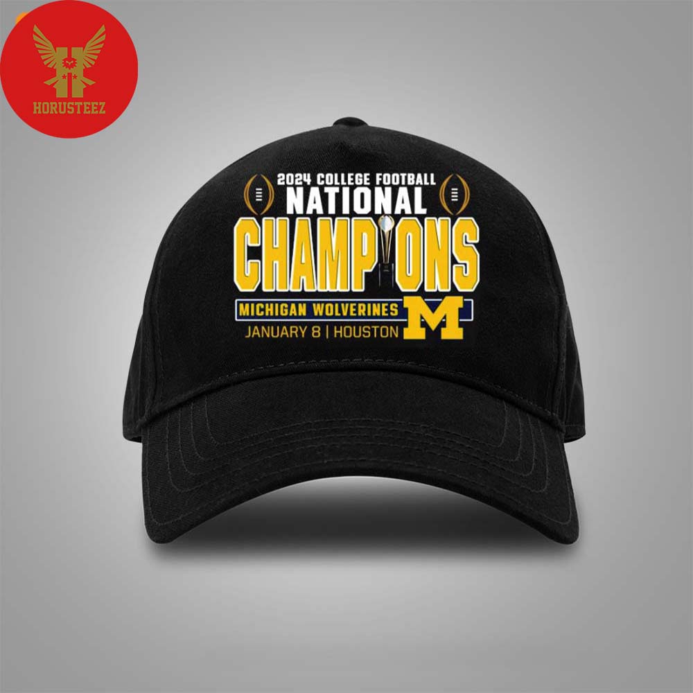 Michigan Wolverines College Football Playoffs 2024 National Champions   Michigan Wolverines College Football Playoffs 2024 National Champions Classic Hat Cap 