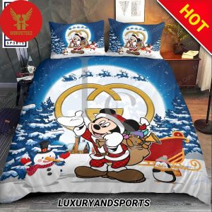 Mickey Pattern Gucci Merry Christmas Bedding Sets
