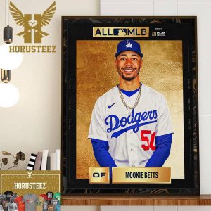 Mookie Betts Winning 2023 All-MLB First Team Wall Decorations Poster Canvas