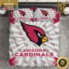 NFL Arizona Cardinals White Red King And Queen Luxury Bedding Set