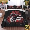 NFL Atlanta Falcons Black Red King And Queen Luxury Bedding Set