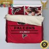 NFL Atlanta Falcons Custom Name Red Black King And Queen Luxury Bedding Set